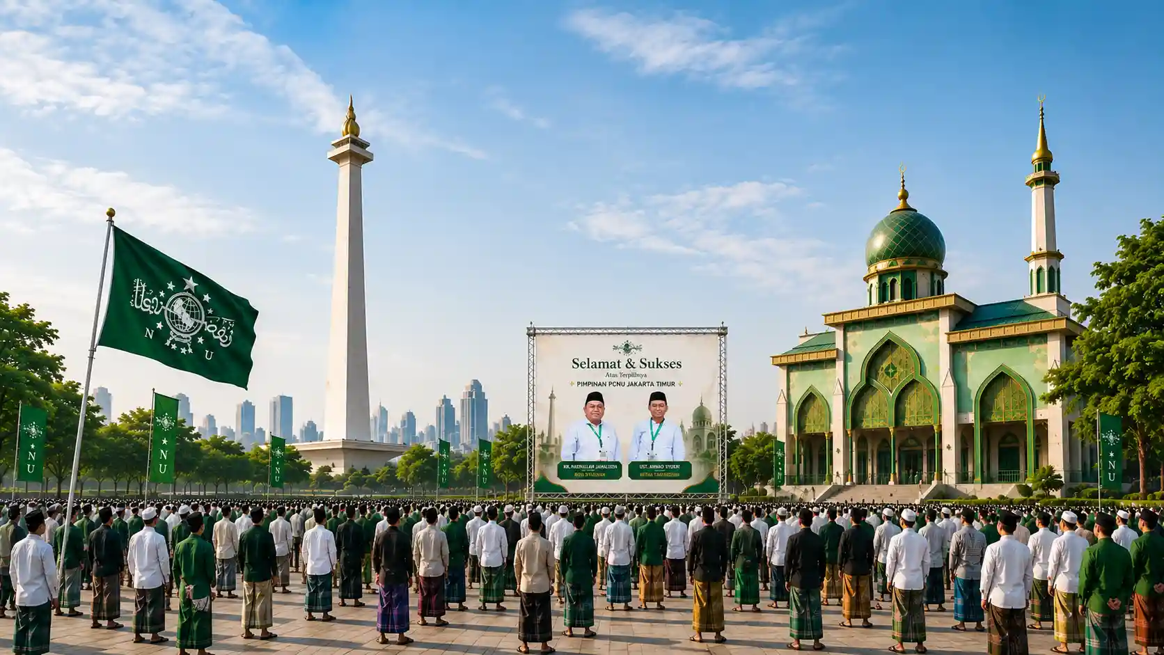 Kebersamaan pengurus dan warga PCNU Pengurus Cabang Kabupaten Jembrana